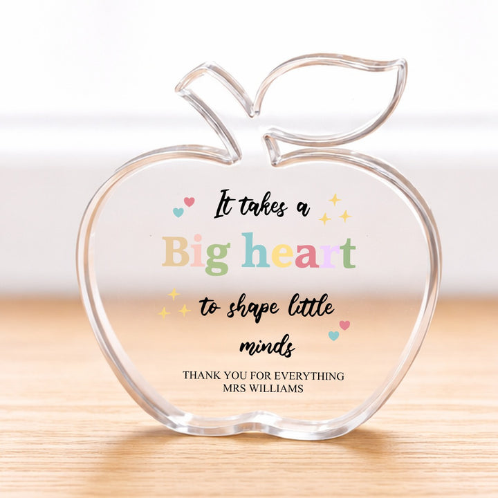Personalised Acrylic Big Hearts Teacher Gift