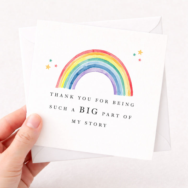 Rainbow Big Thank You Teacher Card