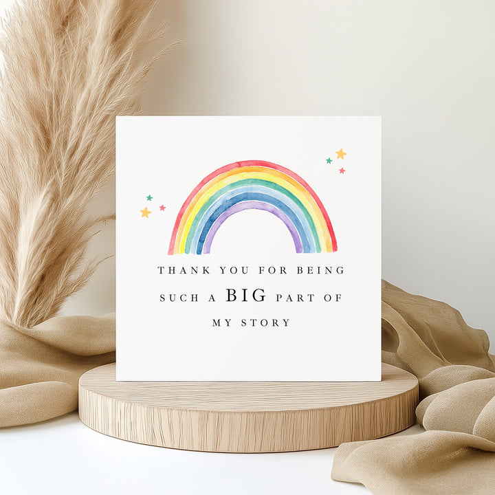 Rainbow Big Thank You Teacher Card