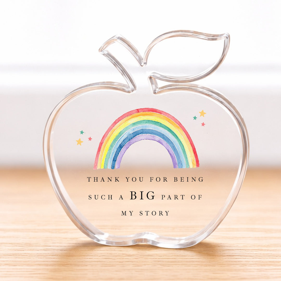 Thank You Rainbow Acrylic Teacher Gift