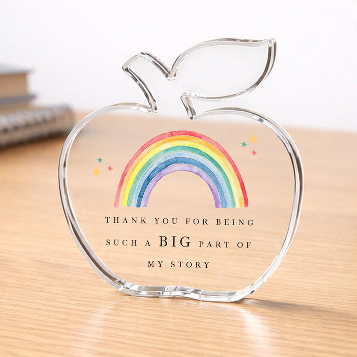 Thank You Rainbow Acrylic Teacher Gift
