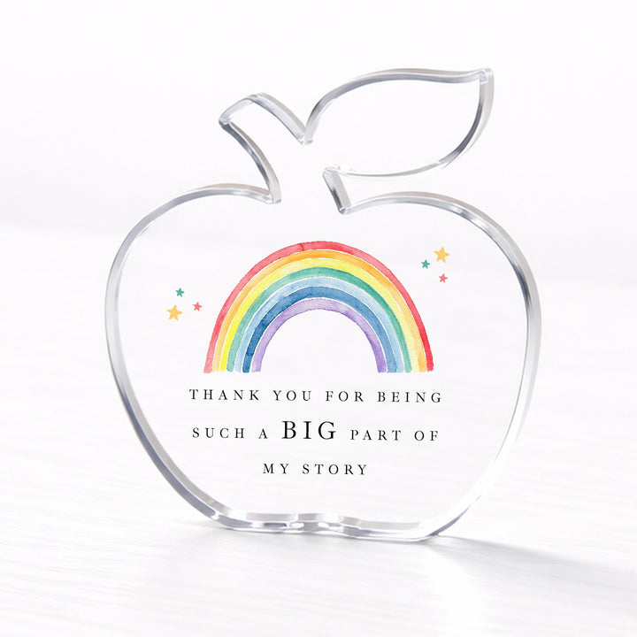 Thank You Rainbow Acrylic Teacher Gift