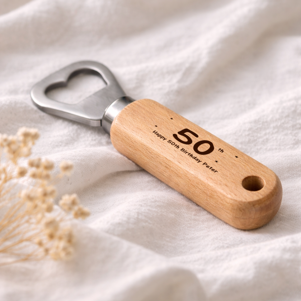 Personalised Engraved 50th Birthday Bottle Opener
