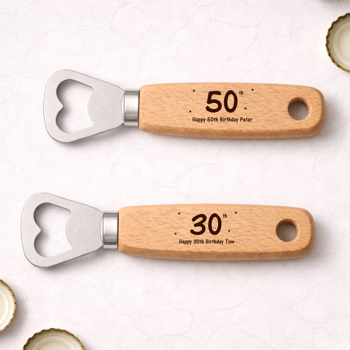 Personalised Engraved 50th Birthday Bottle Opener