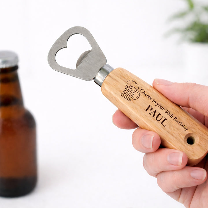 Personalised Engraved 30th Birthday Bottle Opener