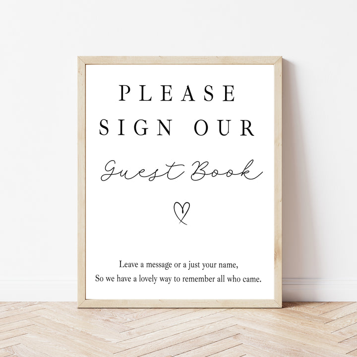 Personalised Simple Script Wedding Guest Book
