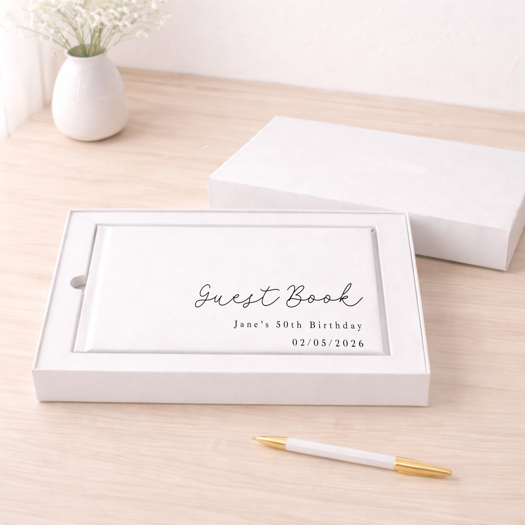 Personalised Script Birthday Guest Book