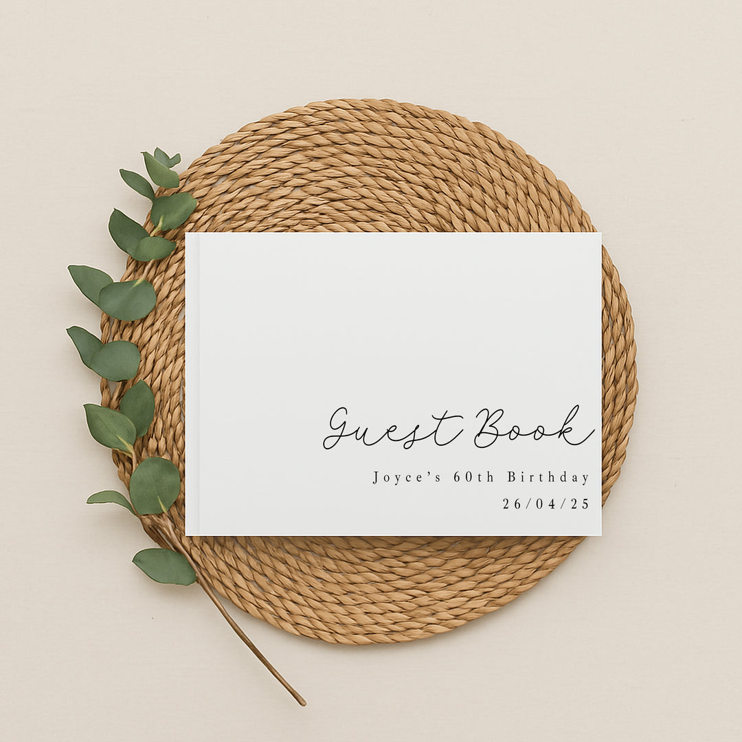 Personalised Script Birthday Guest Book
