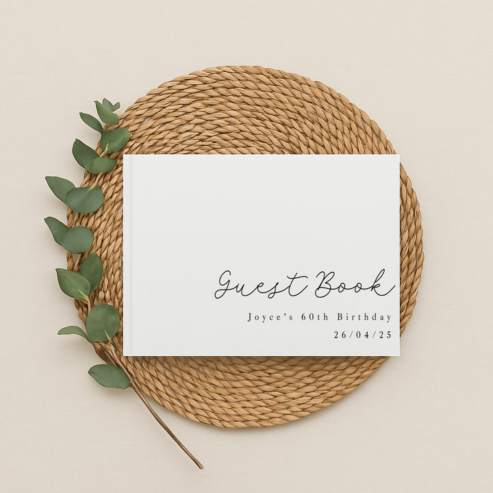 Personalised Script Birthday Guest Book