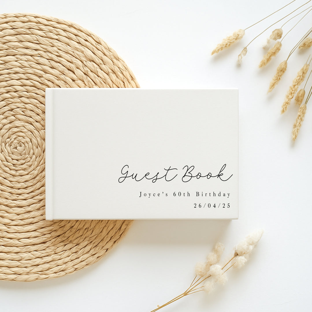 Personalised Script Birthday Guest Book