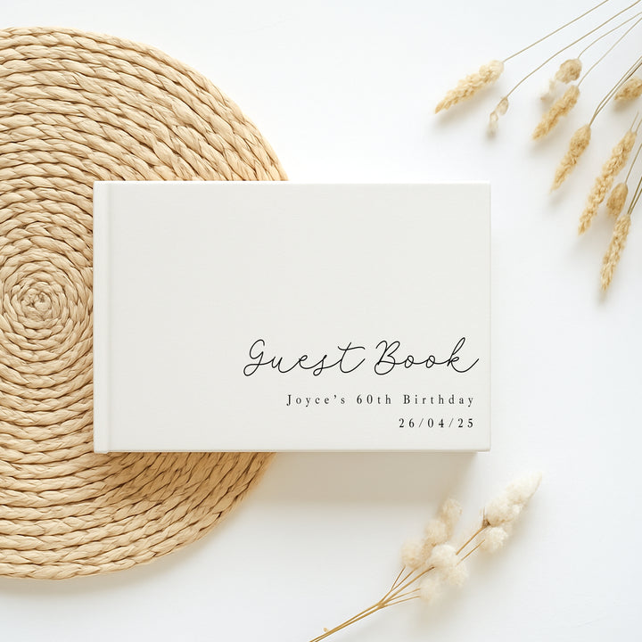 Personalised Script Birthday Guest Book