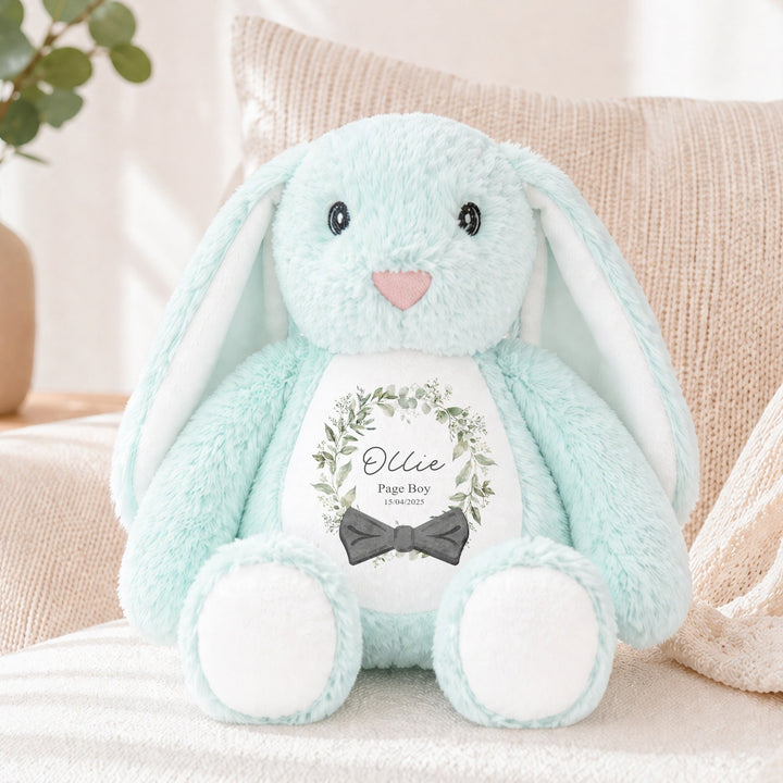 Personalised Wreath Page Boy Rabbit Teddy