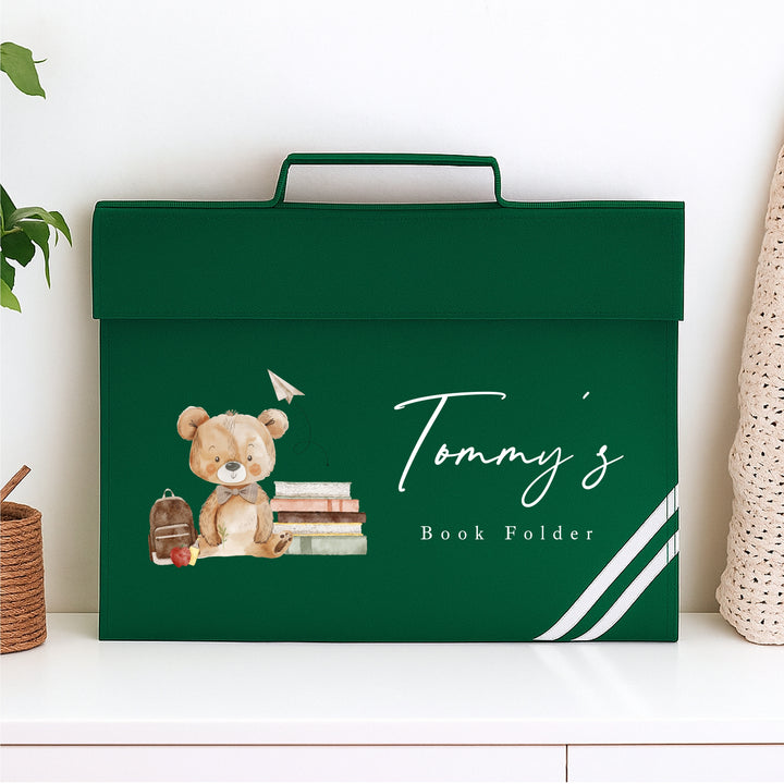 Personalised Bear School Book Folder
