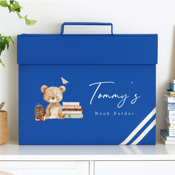Personalised Bear School Book Folder
