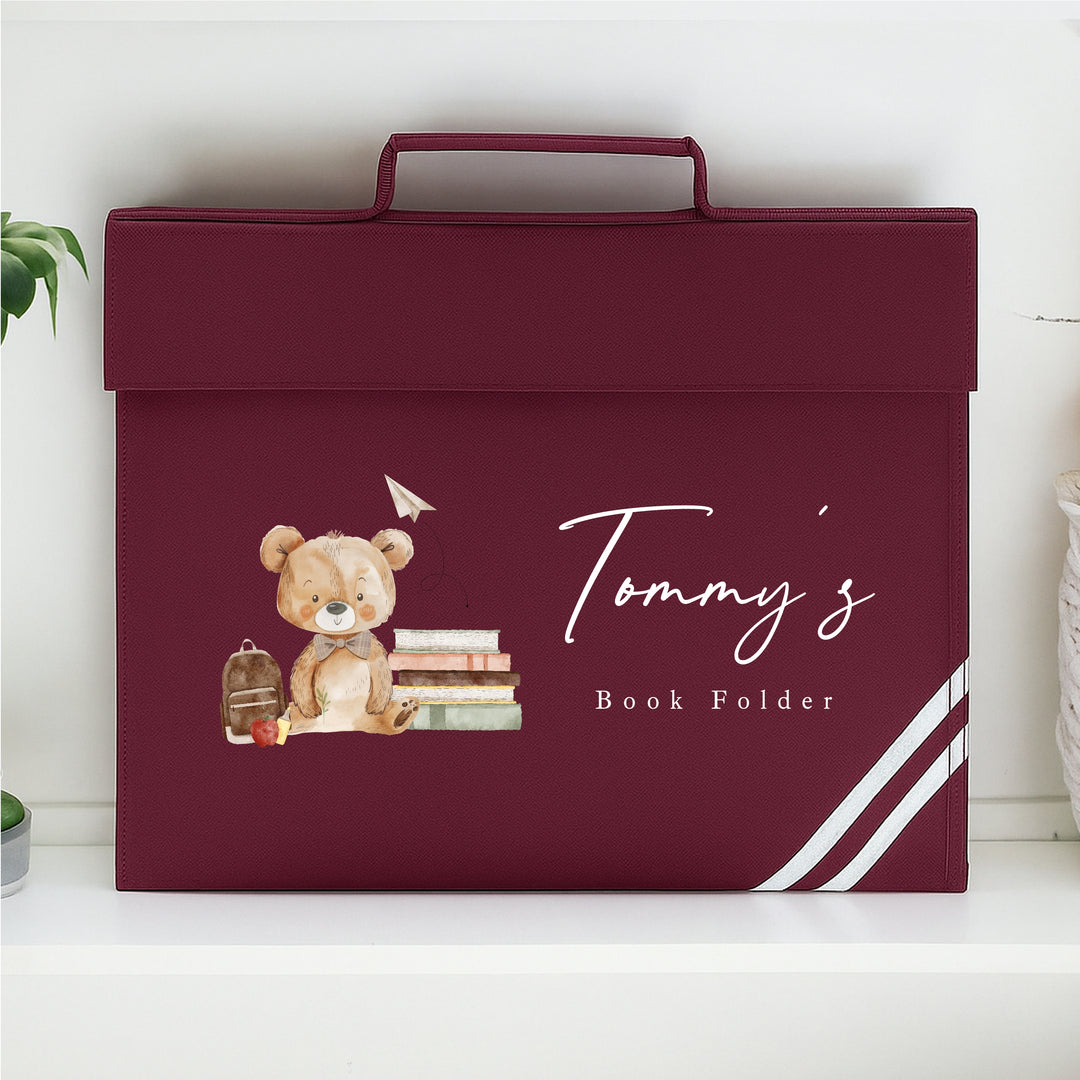 Personalised Bear School Book Folder