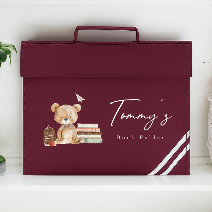 Personalised Bear School Book Folder