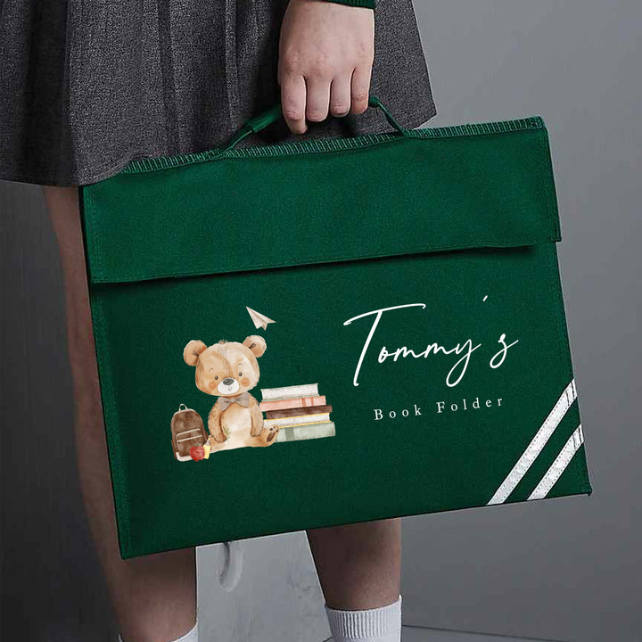 Personalised Bear School Book Folder