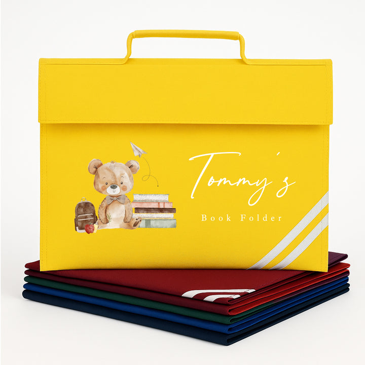 Personalised Bear School Book Folder