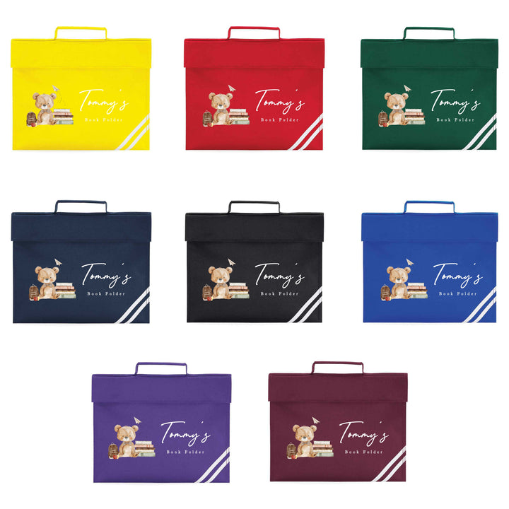 Personalised Bear School Book Folder