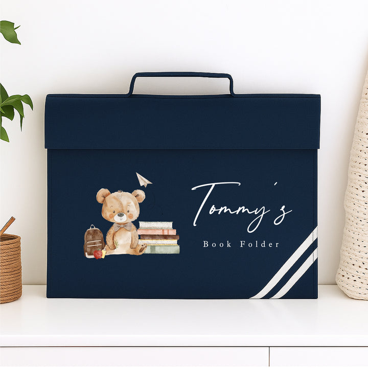 Personalised Bear School Book Folder