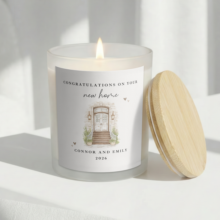 Personalised Front Door New Home Candle
