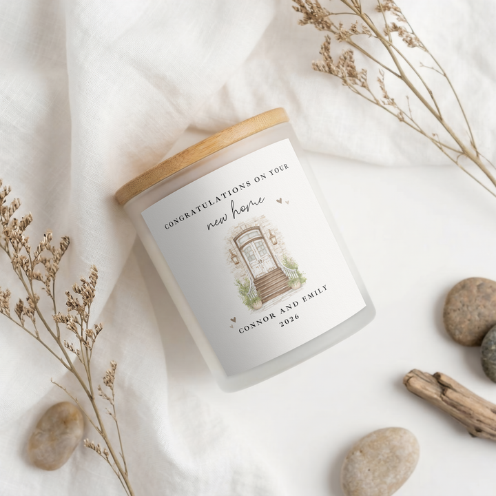 Personalised Front Door New Home Candle