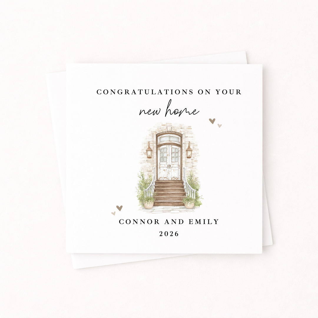Personalised Front Door Congratulations On Your New Home Card