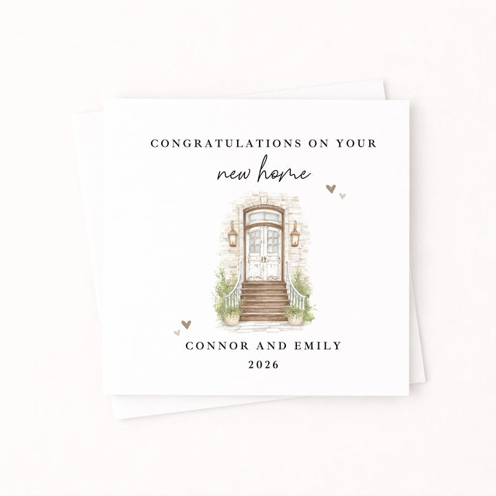 Personalised Front Door Congratulations On Your New Home Card