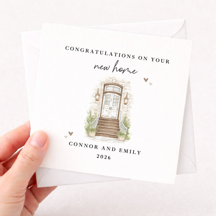 Personalised Front Door Congratulations On Your New Home Card