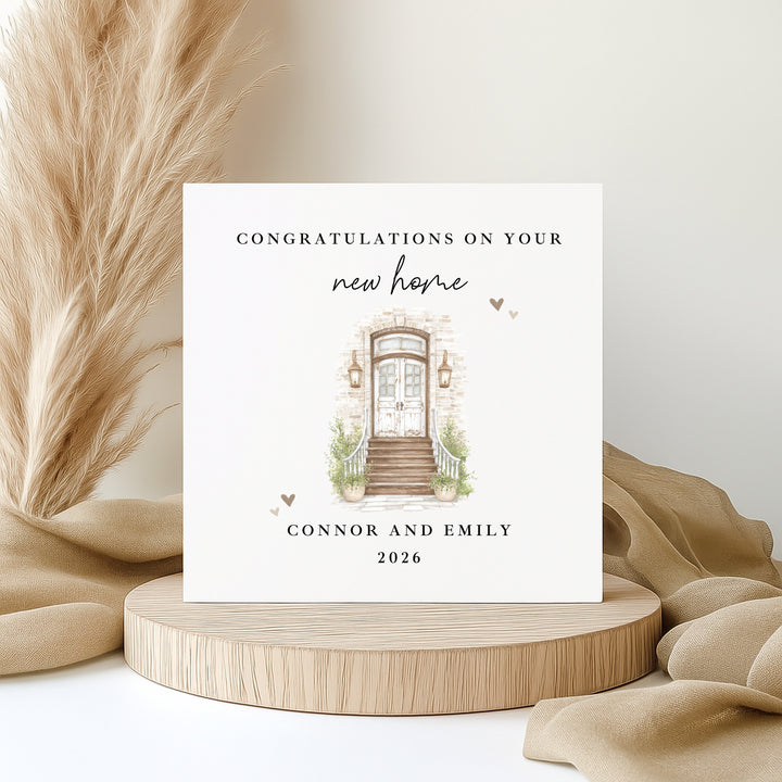 Personalised Front Door Congratulations On Your New Home Card