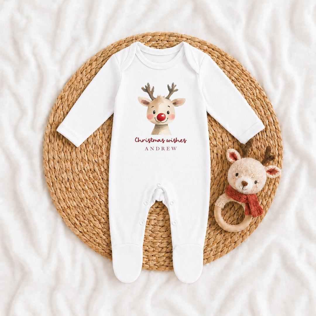 Personalised Family Matching Reindeer Tartan Christmas Pyjamas