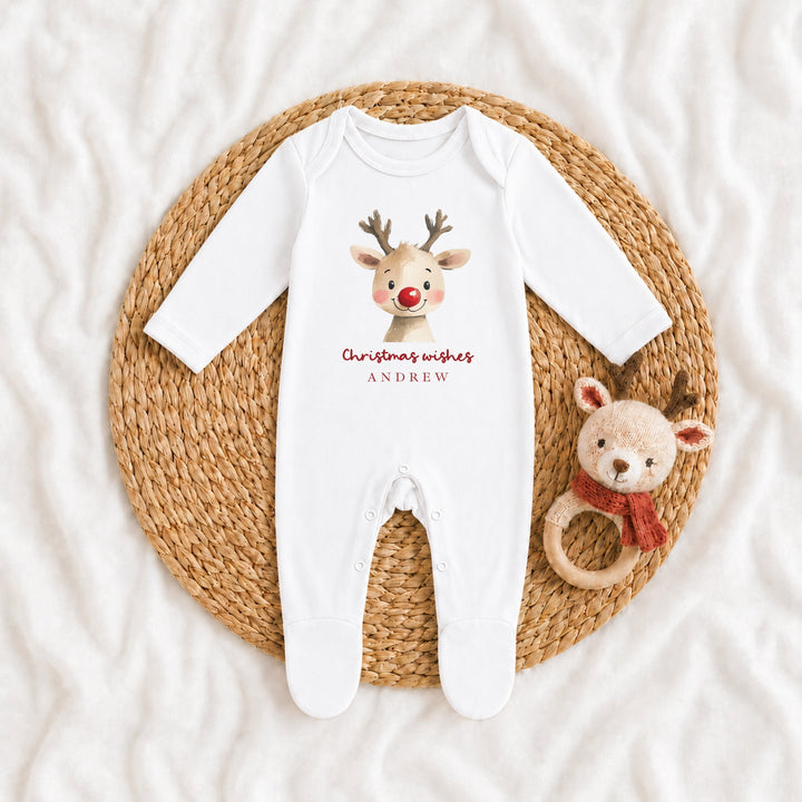 Personalised Family Matching Reindeer Tartan Christmas Pyjamas