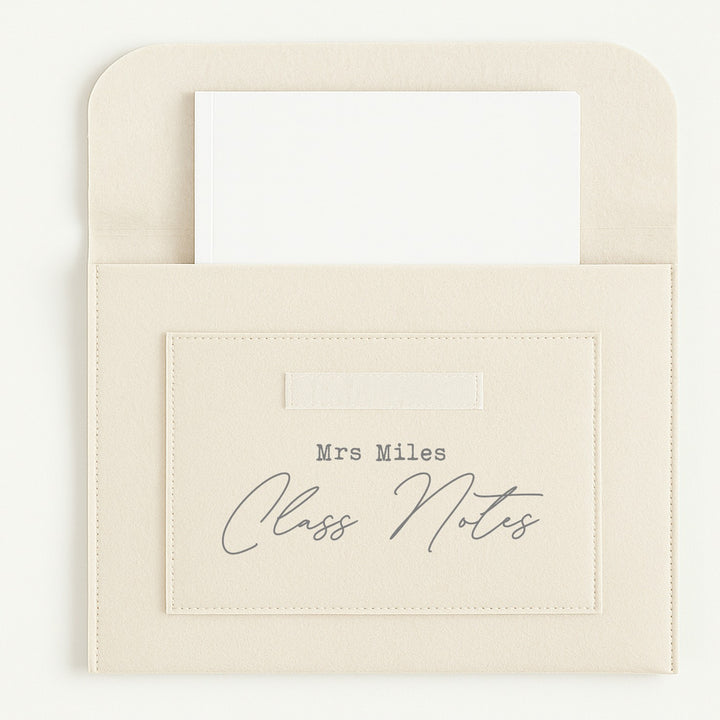 Personalised Grey Script Teachers Notes Folder