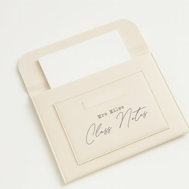 Personalised Grey Script Teachers Notes Folder