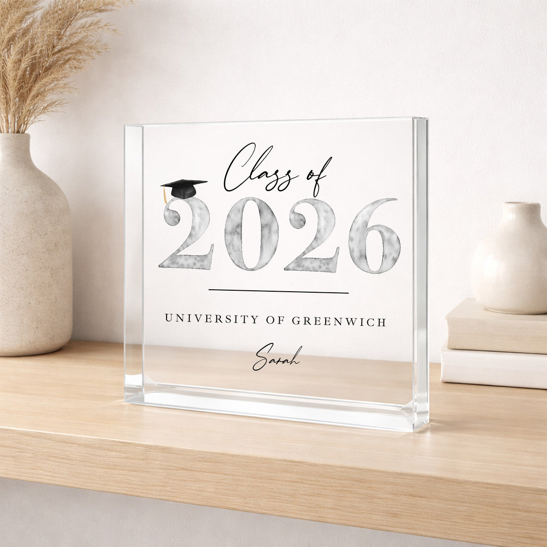 Personalised Class of 2026 Acrylic Block