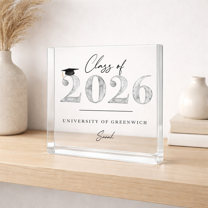 Personalised Class of 2026 Acrylic Block