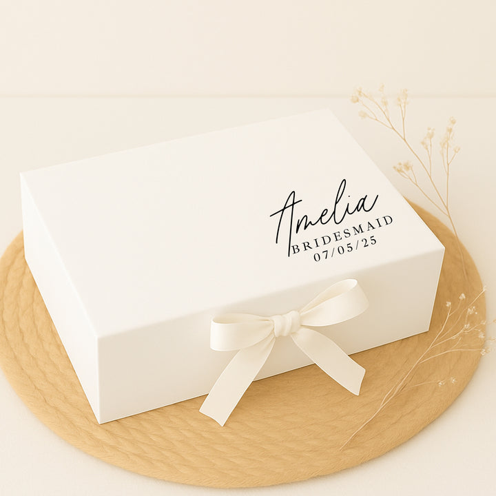 Personalised Date Bridesmaid Gift Box