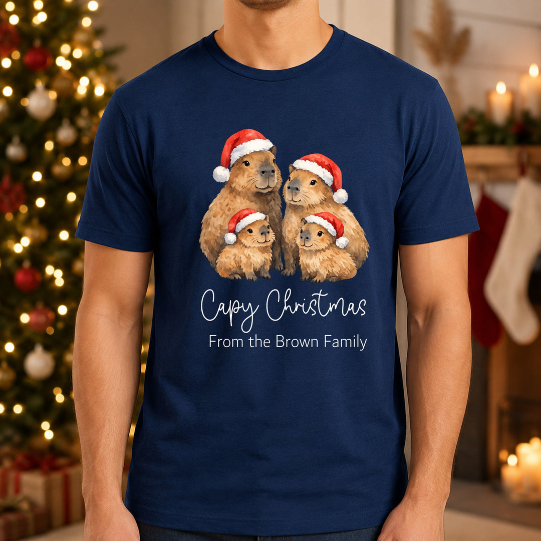 Personalised Family Matching Navy Tartan Christmas Pyjamas