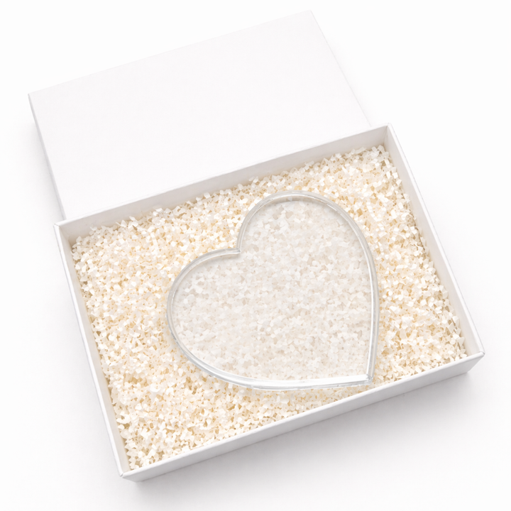 Personalised 50th Birthday Floral Acrylic Heart