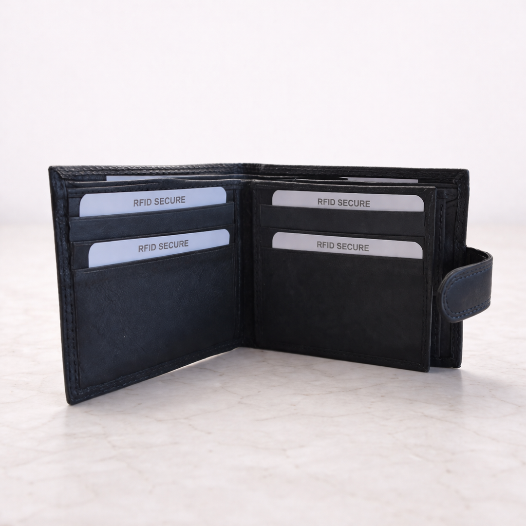 Engraved Best Dad Leather Wallet