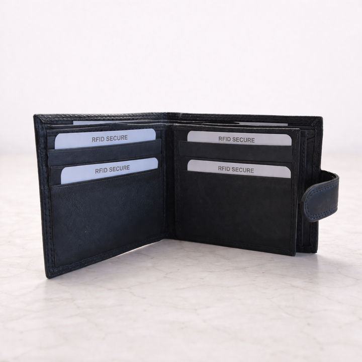 Engraved Best Dad Leather Wallet