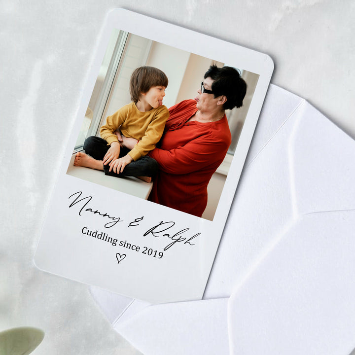 Personalised Photo Cuddling Since Wallet Card