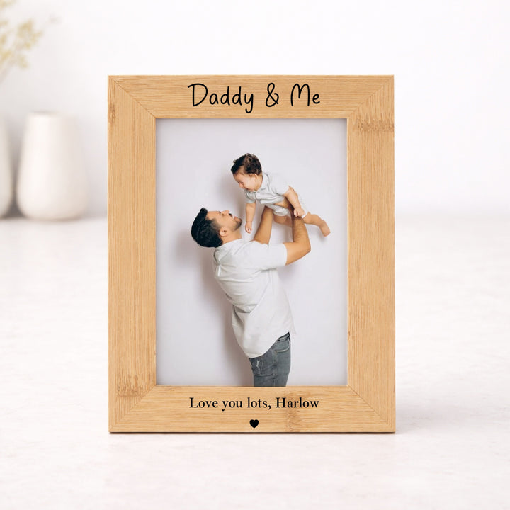 Personalised Daddy &amp; Me Engraved Photo Frame