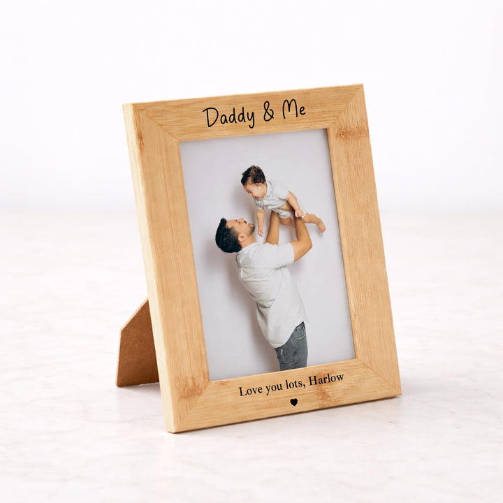 Personalised Daddy &amp; Me Engraved Photo Frame