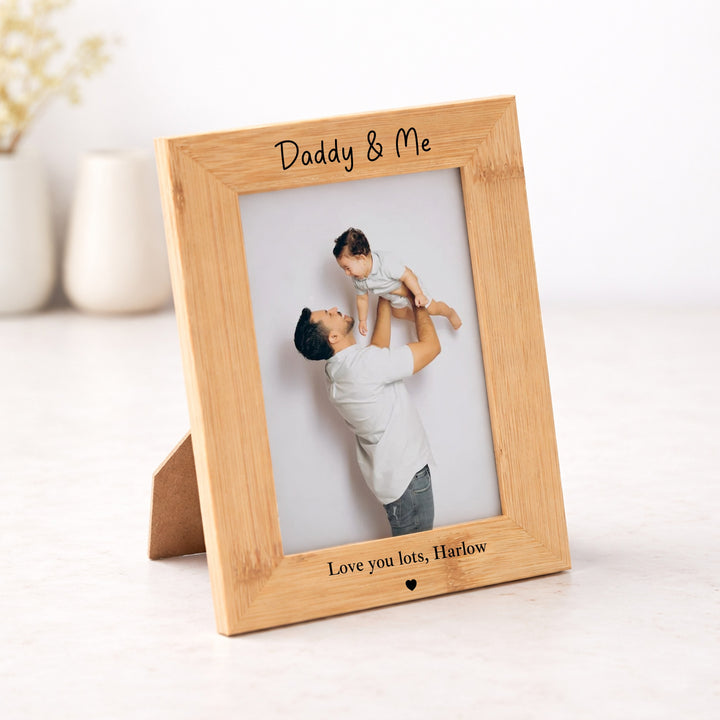 Personalised Daddy &amp; Me Engraved Photo Frame