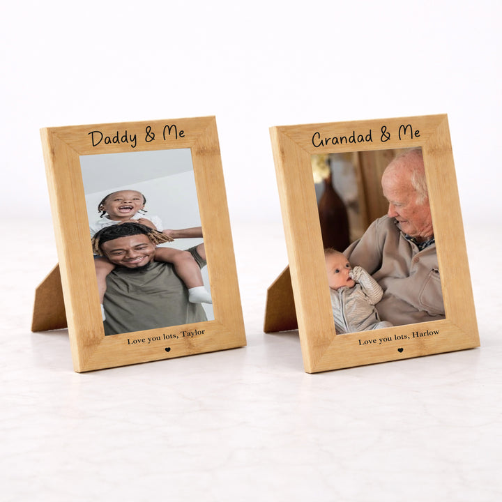 Personalised Daddy &amp; Me Engraved Photo Frame