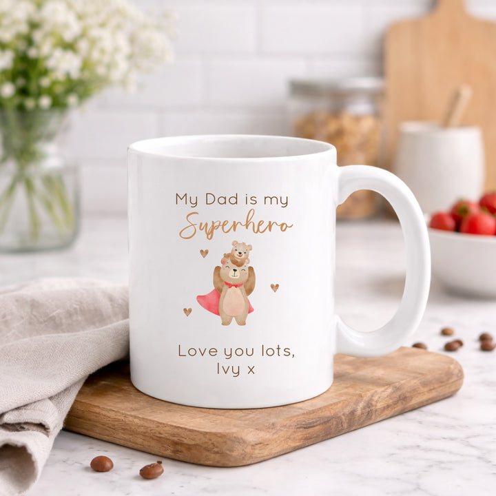 Personalised Dad Superhero Mug