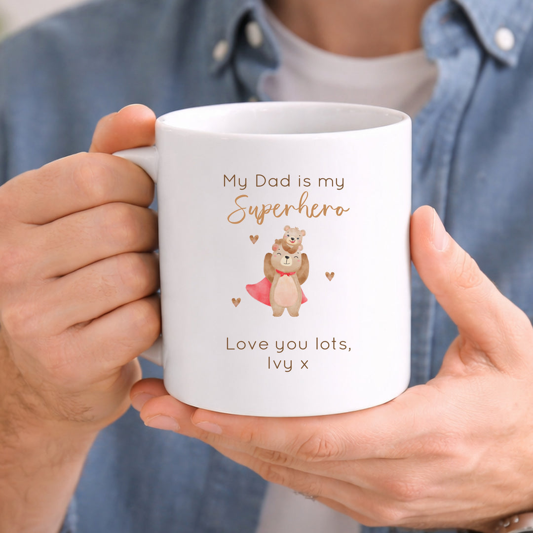 Personalised Dad Superhero Mug