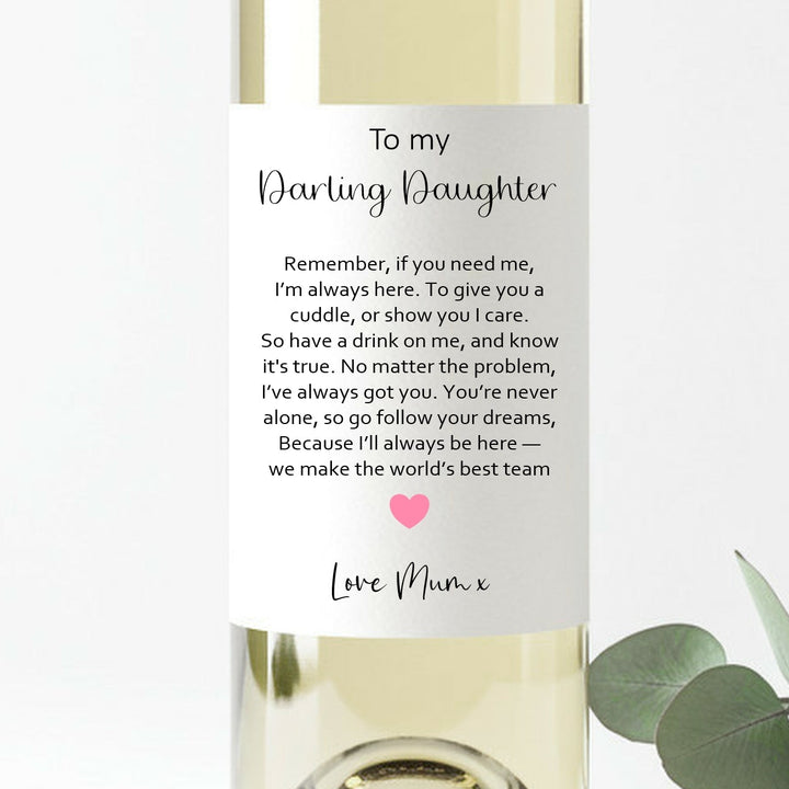 To My Daughter On Your Wedding Day Wine Bottle Sticker