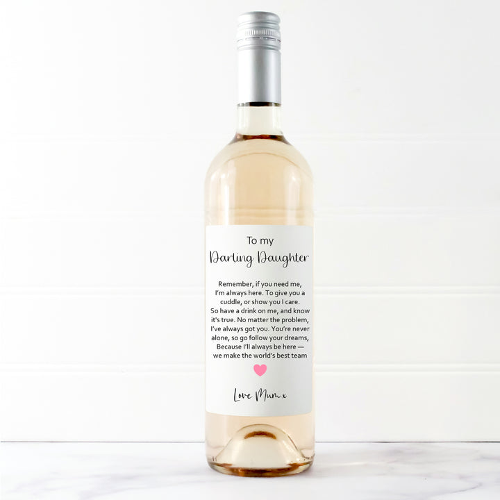 To My Daughter On Your Wedding Day Wine Bottle Sticker